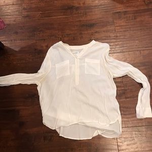 White see through blouse